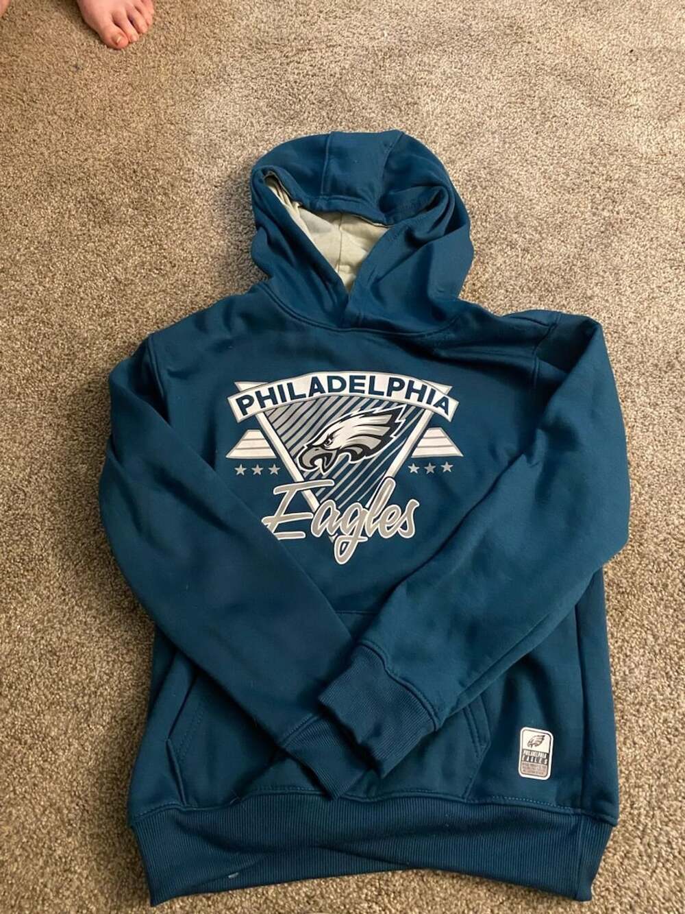 NFL Team Apparel Philadelphia Eagles Youth Hoodie Sweatshirt Size 10-12